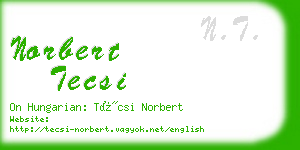 norbert tecsi business card